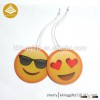 Emoji smile face car air freshener hanging oem paper air freshener with own logo