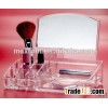 acrylic mirrored cosmetic organizer / beauty organizer