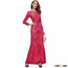 YISSA 2016 Fashion Elegance Slim Lace Long-sleeved Evening Dress