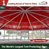 polygonal tent with red high peak roof for oudoor banquet