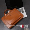 BUBM Light brown leather laptop Messenger bags and real leather 13inch