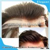 bleached knots 100% human hair full swiss lace toupee/men toupee with qingdao factory