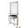 2015 Hot sale hairdressing LED light stainless steel salon mirror station MS008