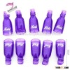 10PC Plastic Nail Art Soak Off Cap Clip UV Gel Polish Remover Nail Wrap Tool