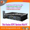 HT730C Intel celeron 1037U 1.8G Dual core 1080p Fanless industrial mini box pc with dual lan,vga,rs2