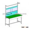 light duty industrial workbench rear panel MDF top of table