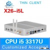 High Config CPU desktop pc embedded computers Industrial PC X26-I5L 3317u 2G ram 16G SSD support MIC