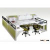 818 modern design greenguard steel tile partition customized 4-seater E0 melamine ABS laser edge tab