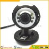 Plastic 6 LED Free Driver USB Webcam with Microphone