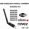 150Mbps mag250 wireless wifi usb stick wifi adapter dongle for statellite receivers, aura HD iptv st