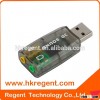 Hot sell External USB Virtual 5.1 Channel Sound Card