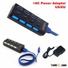 AC Power Adapter 4 Port USB 3.0 USB Hub With External Power Supply