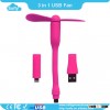 USB Output 2-in1 Mobile Phone Fan for PC Tablet Power Bank Android