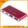 2016 China Wholesale usb c type connector charging port USB 3.1 Type C HUB Male to Multiple 4 Type-A