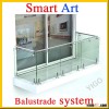 Glass balustrade railing/decking glass balcony balustrade