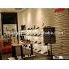 lady shoes shop fitting with led light box and mirror. wall cabinet for shoes display