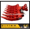 China supplier Tilting Rake Bucket for Excavator, tilt rake bucket