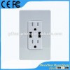15-Amp AC Standard Wall Duplex Outlet with Built-in Dual USB Charger Ports, White