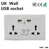 2016 Hot selling UK usb Wall Socket 5V1A/2A/4.8A with Dual USB Port British usb wall socket 220v