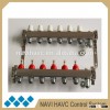 6 ports Hydronic Floor Heating Manifold, Thermostat Stainless Heating Water Manifold, Solar Water He