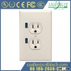 Electronic Multi USB Wall Socket with 2 USB Ports 100V-250V
