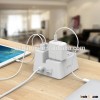 2 AC Outlets and 5 USB Charger 5V 8A 40W Using on the desktop Surge Protector USB Power Strip