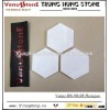 38.58'' Vietnam Milky White Hexagon Marble Mosaic Tile Polished