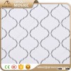 Kitchen Wall Decoration White Glazed Ceramic Floor Lantern Mosaic Tile