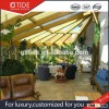 Aluminum glass garden house,wood and alumimum sun rooms