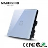 Glass Panel Touch Screen Wall Switch 1 Way, UK Standard