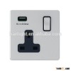BS 13A 5V 2.1A 1 Gang Switched USB Wall Socket