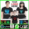 High quality led shirt,sound active tshirt EL ,led t shirt/custom el lighting t shirt/led t shirt fa