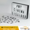 Cinema free retro combination letters acrylic cinematic custom led light box a4 ABS diy letters ligh