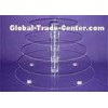 5 Tier Acrylic Display Stand Round Wedding Cake Holder Burning Resistant