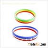 Silicone bracelets with 3 layer color