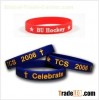 Emboss Silicone Bracelet with filled color logo