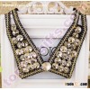 crystal rhinestone choker necklace beaded false collars