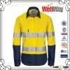 Yellow navy hi vis reflective work shirts