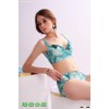 Smart ladies romantic printed bra set