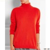 cashmere sweater for women with rib cuff and neckline