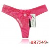 Pretty half laced thong with bowknot lovely t-back women underwear Sexy women g-string sexy girl pan