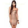 OEM / ODM Strapless Lurex Open Back Womens Club Dresses with Padded bust