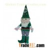Santa Claus mascot in green