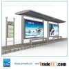 modern design outdoor advertising scrollin lightbox bus shelter LED solar