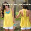 Yellow , Red Summer Chiffon Crop Camisole Top Double Lined Tank Top