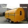 Food Service Trailer Vending Cart Fiberglass With  Four Windows