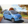 Green Electric Car Small Automobile