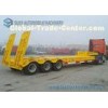 3 Axle 100 Ton Low Bed Semi Trailer heavy duty flatbed trailer With Manual Ramp