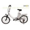 Silver Folding Electric Bicycle Lightweight Adjustable Two Wheel Electric Bike
