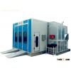 No-pump water curtain spray booth